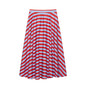 KONDALA Holiday Casual Chic Women Long Skirt Striped Zipper A-Line Draped Skirt Fashion 2026 Summer Fall Night Out Party Skirt