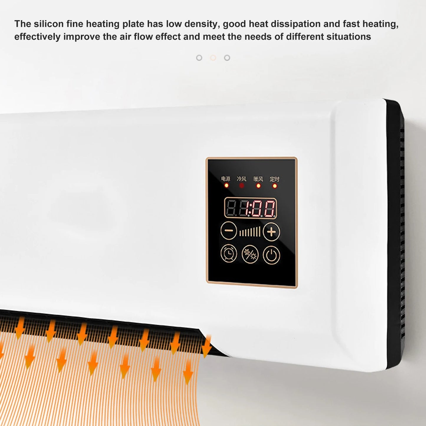 Electric Air Conditioner Fan Wall Mount Easy  Temperature  Timer Heating and Cooling Fan Cooling Heating Fan