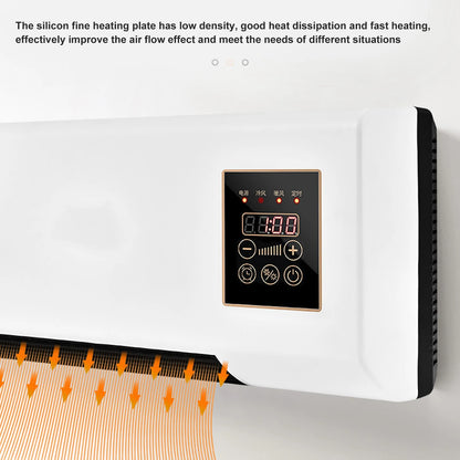 Electric Air Conditioner Fan Wall Mount Easy  Temperature  Timer Heating and Cooling Fan Cooling Heating Fan