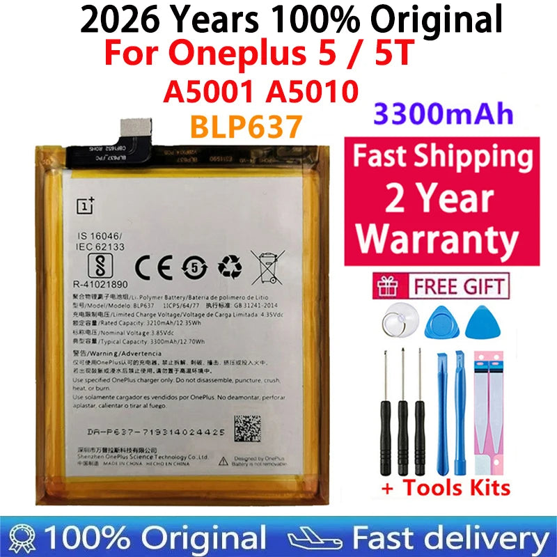 Original Battery For Oneplus one 1+ For OnePlus 1 2 3 1+3 One Plus Nord 2 N10 X 3 3T 5 5T 6 6T 7 7T 8 8T 9 9R Pro Plus Batteries