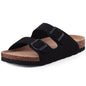 Shevalues Men's Suede Clogs Soft Leather Mules Men New Summer Men Cork Sandals Comfort Slip On Unisex Clogs With Arch Support