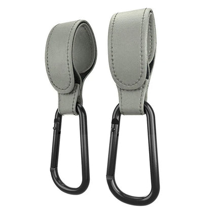 1/2pcs PU Leather Baby Bag Stroller Hook Pram Cart Organizer 360 Degree Rotatable Hook High-quality Crochet Stroller Accessories