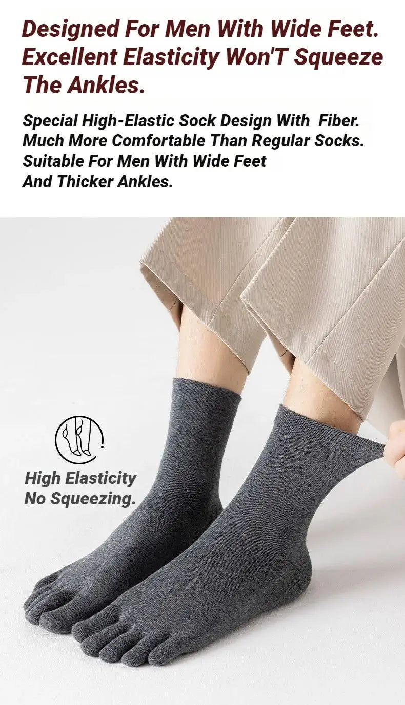 5Pairs Five Fingers Toe Socks Breathable Cotton Unisex Sports Running Sweat Absorbent Antibacterial Ankle Crew