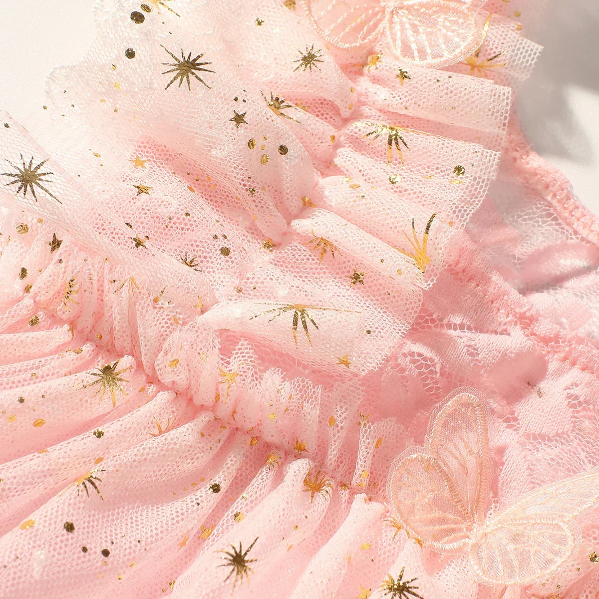 Baby Girl Outfit  Newborn Photography Princess Tutu Butterfly Glitter Star Lace Romper with Pearl Headband Infant Photo Props