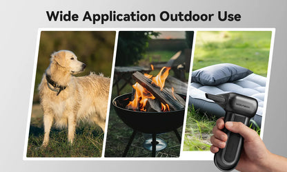WOLFBOX DF100(MF100-BLACK) Portable Fan Blower Powerful Wireless Air Blower Air Duster Speed Adjustable for Car/PC/Home/Outdoor