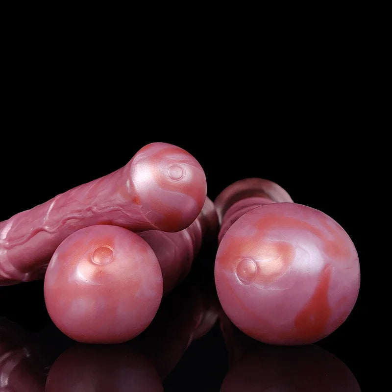 YOCY Long Horse Dildo Black Pink Silicone Anal Plug Fake Animal Penis Sex Toy For Women Men Masturbator