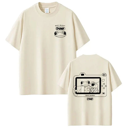 Rapper Bad Bunny T-shirt Debi Tirar Mas Fotos DTMF World Tour T Shirts Men's Women Fashion Vintage Hip Hop T-shirts Streetwear