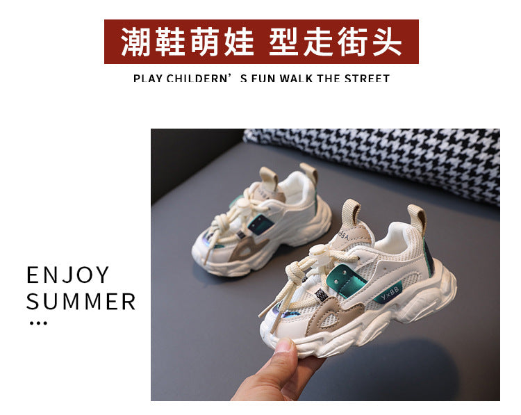 Size 21-36 Baby Toddler Shoes For Boys Girls Breathable Mesh Little Kids Casual Sneakers Non-slip Children Sport Shoes tenis