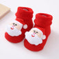 Cute Santa Claus Doll Knitted Baby Socks Newborn Toddler Soft Snowman Deer Warm Floor Socks Girls Infant Boys Mid Socks New