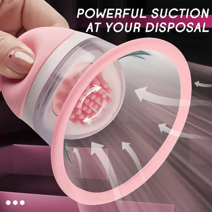 Breast Massage Nipple Sucking Vibrator  10 Vibration Rotation Modes Strong Manual Sucking Stimulator  Female Breast Stimulator