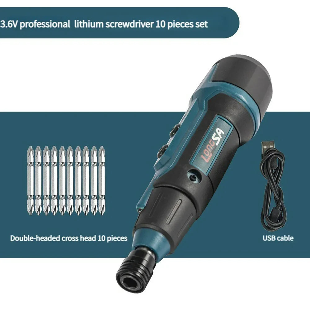 2Nm 3.6V 200r/min Electric Screwdriver Small Wireless Screwdriver Drill Screw Driver Set Rechargeable Electrician Screwdrivers