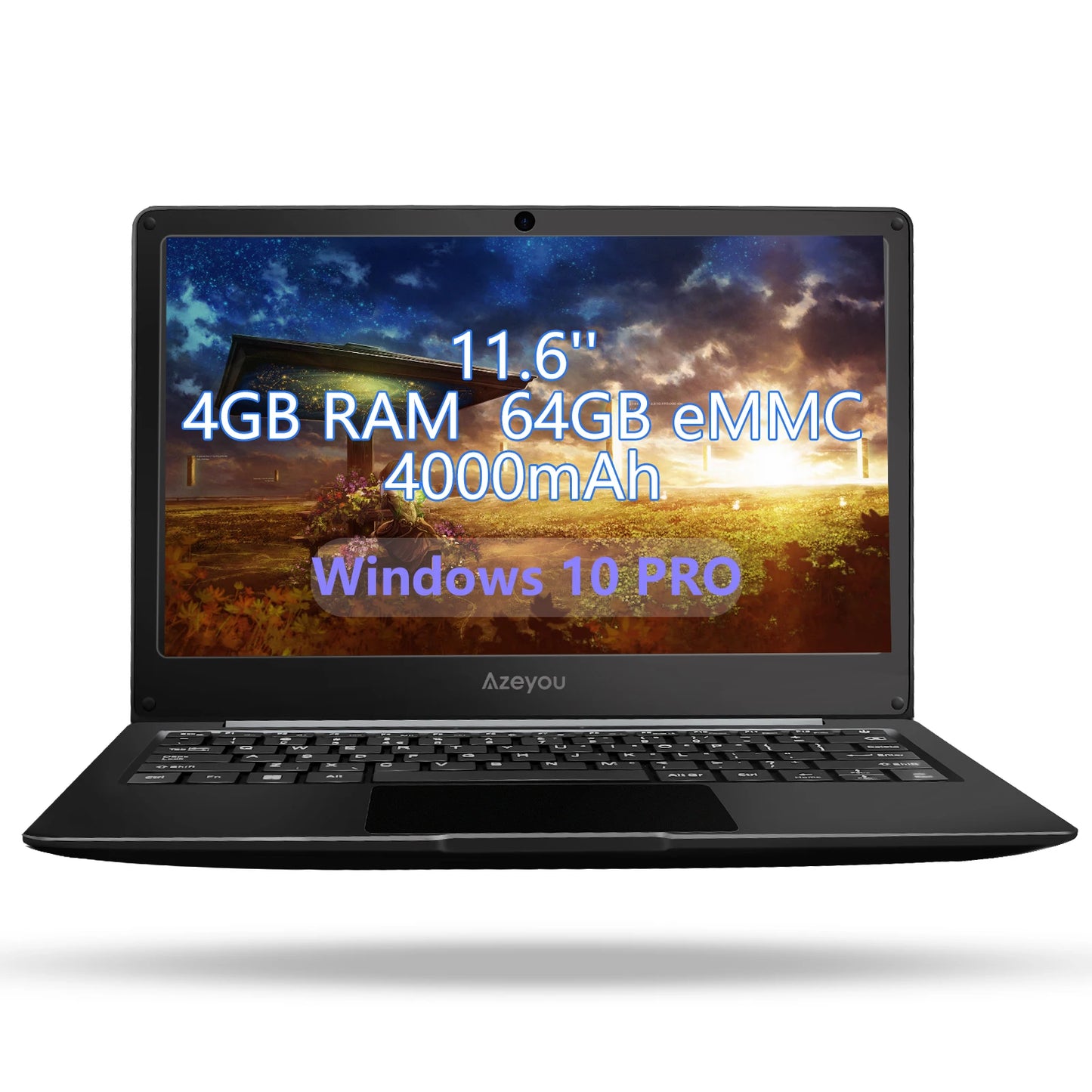 Laptop with 4Gb Ddr4+64Gb Emmc, Expandable to 512Gb Ssd, 11.6inch Display Ports, Bluetooth Wifi, HDMI Connection, Supports Tf Card Expansion