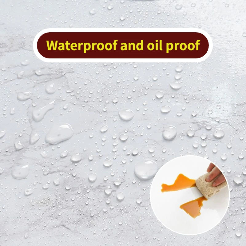 80cm Marble Waterproof Wallpaper for Kitchen Cabinets Bathroom Decor Kitchen Foil Renovation Self Adhesive Oil Proof Stickers