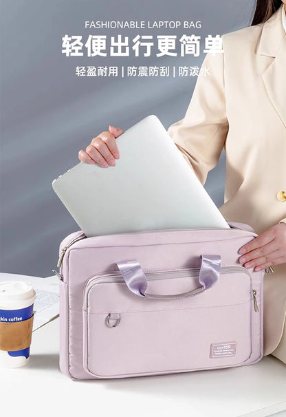 Laptop Shoulder Bag 13.3 15.6 inch for Women Notebook Briefcase Handbag for Macbook Pro 14 16 M4 M3 Air 15 Huawei Xiaomi Dell HP