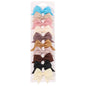 10Pcs/Set New Cute Solid Ribbon Bowknot Hair Clips for Baby Girls Handmade Bows Hairpin Barrettes Headwear Baby Hair Accessories