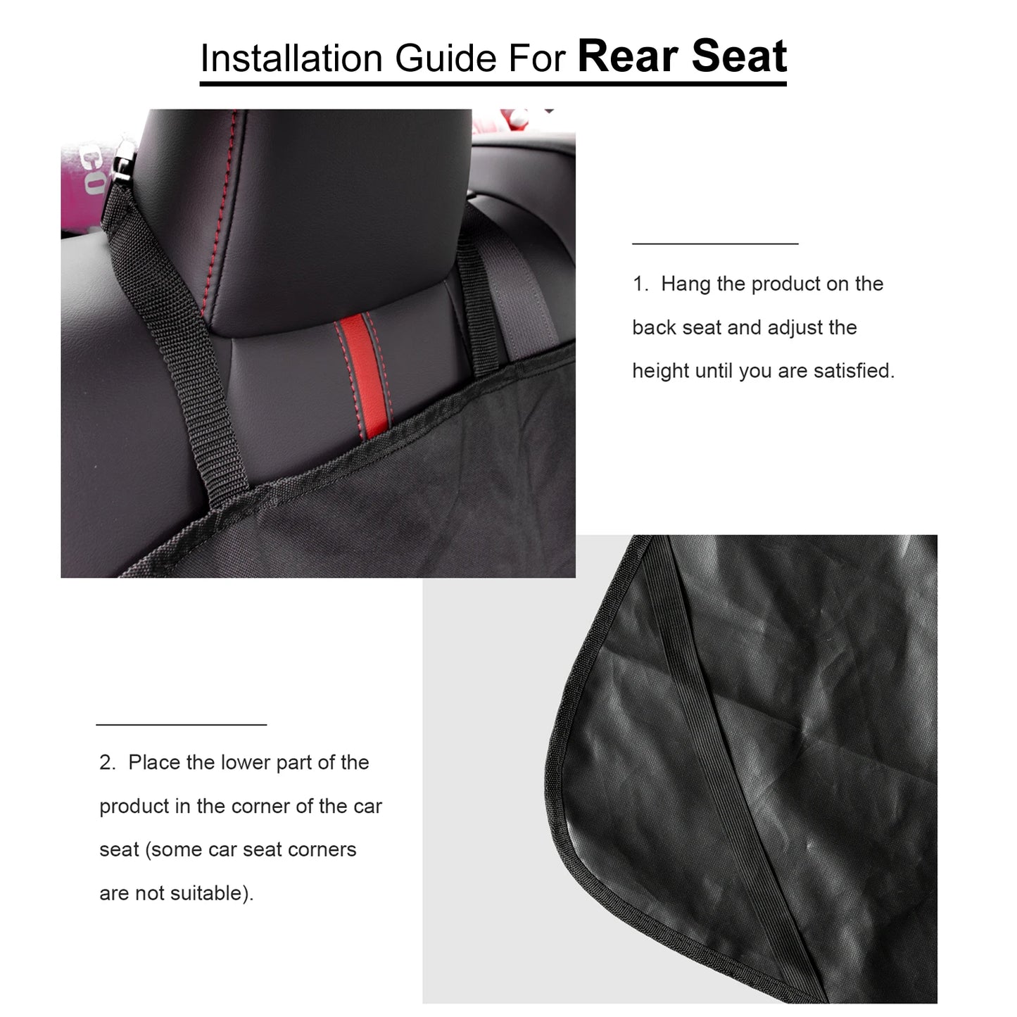 Rear Back Pet Dog Cat Car Seat Cover Mats Waterproof Hammock Protector Travel Safety Accessories Seat Pad Cushion Dog Carriers