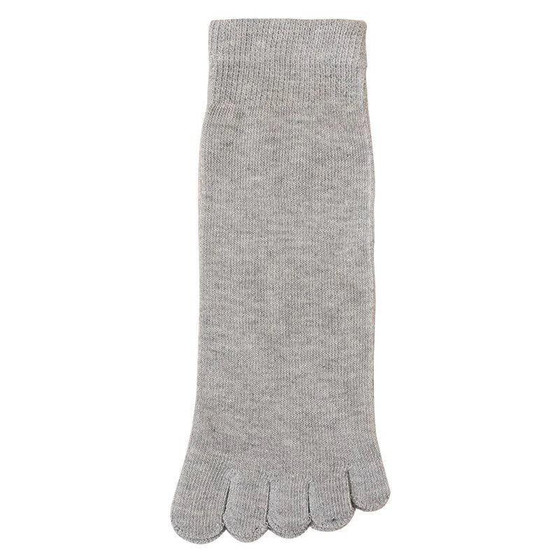 Five Finger Socks Men's Pure Cotton Five Toe Socks Sweat Absorbing Mid Tube Split Toe Socks Toes Socks For Men