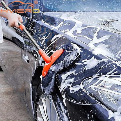 1X Car Cleaning Wash Multipurpose Kit Microfiber Brush Mop Sponge Wipe Auto Home Tools Universal Clean Accessories Yellow Gray