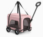Outdoor Pet Travel Trolley Cart Universal Wheel Stroller Wheeled Box Removable Folding Dog Cat Carrier Bag Large Capacity Safe