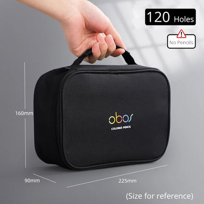 48/72/120/150/200 Holes Colored Lead Pencils Storage Bag Large Capacity Case Box Holder School Supplies Stationery Student