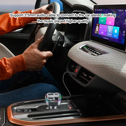 FM12B 1.44 Inch LCD Bluetooth Car MP3 Player Handsfree Wireless FM Transmitter Radio Adapter USB Car Charger Remote Control