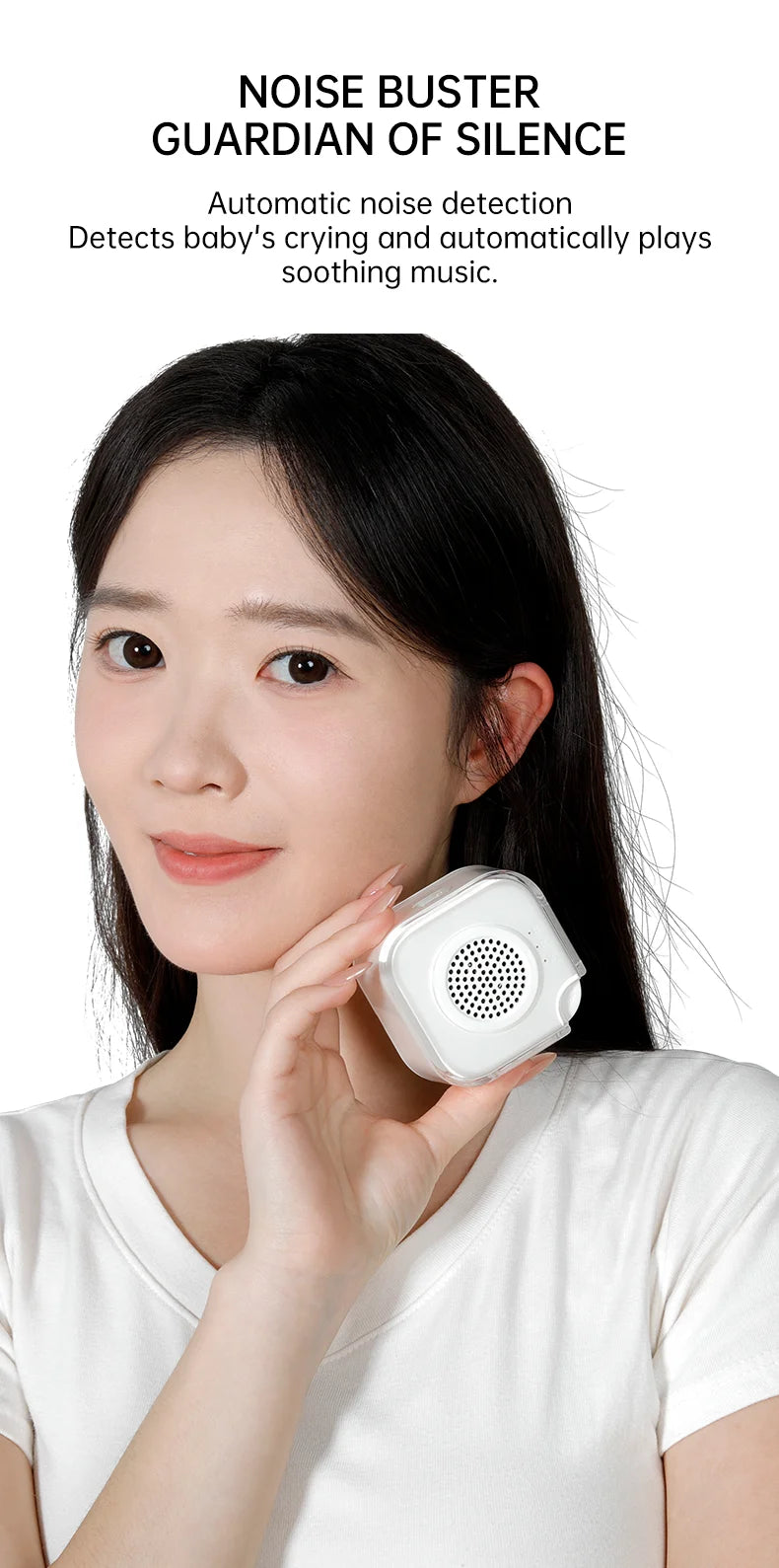White Noise Sound Machine,28 Soothing Sounds,3 Levels Night Light,Auto Noise Detection, Portable Sleep Aid & Bluetooth Speaker