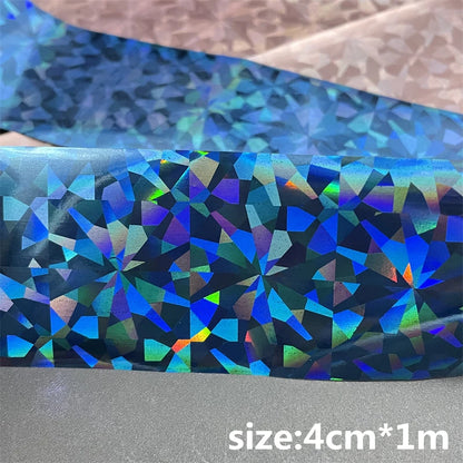 50/100cm Fish Scale Chameleon Nails Metal Nail Art Foil Fish Lure Transfer Decals Wraps Stickers Laser Manicure Decorations
