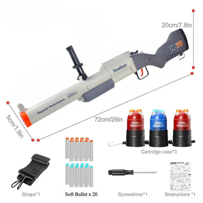 M79 Shell Ejecting Soft Bullet Toy Gun for Outdoor Shooting CS Game Manual Loading Launchers Toys Christmas Gift for Adult
