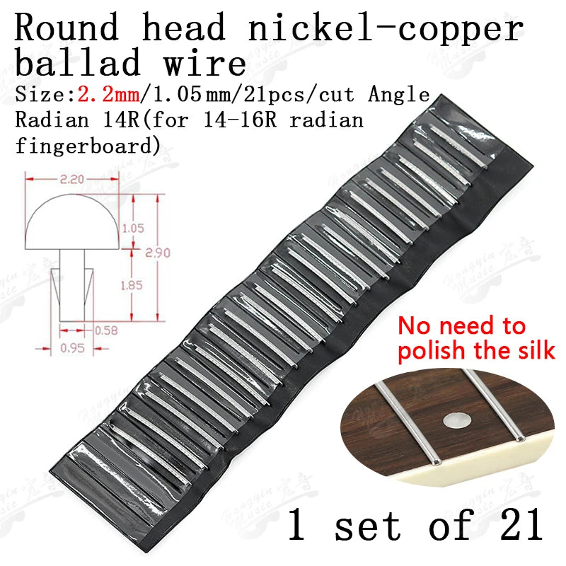 Fingerboard Frets Fret Wire For Electric Guitar Nickel Silver Stainless Steel 2.4MM 2.7mm 2.9MM Repair Material Accessories