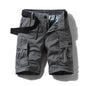 New Summer Men Cotton Multi pockets Cargo Shorts Jogger Loose Pants Man Casual Tooling Shorts Quality Male Shorts Pants NO Belts