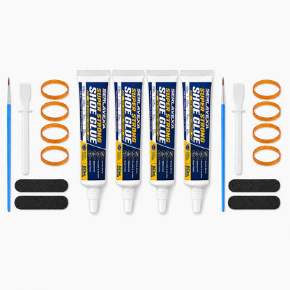 2PCS 60ml Shoe Sole Adhesive Repair Kit with Applicator Tools for Sneakers Boots Leather Rubber Canvas Flexible Footwear Fix