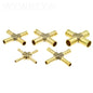 Tee Y 3 4 Way Brass Hose Connector Splicer Barb Pipe Fitting 4 6 8 10 12 19mm 25mm Tail Pneumatic Air Water Hose Coupler Adapter