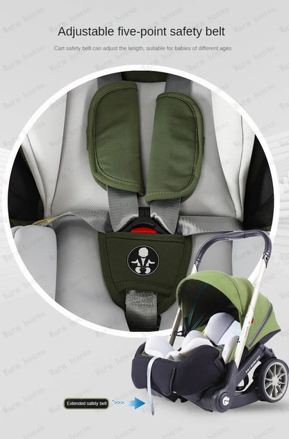 New baby stroller 4in1 Multifunctional newborn baby carriage 3in1 stroller Foldable Basket type seat