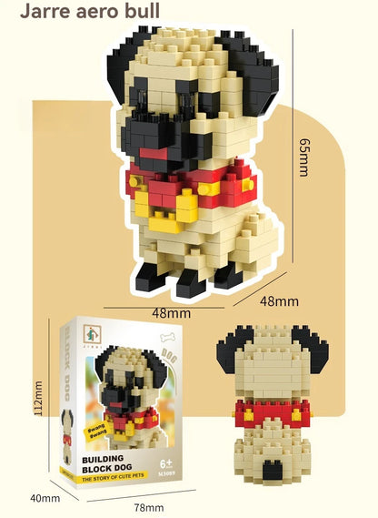 DIY Creative Micro Building Blocks Set  Dogs  Cartoon Character Models DIY Educational Toys For Children Birthday Gift