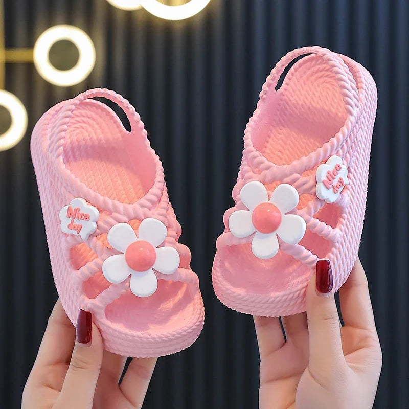 New Children's Slippers Summer Girls and Boys Bathroom Home Anti Slip Beach Shoes Soft Soled Baby Sandals