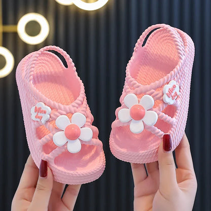 New Children's Slippers Summer Girls and Boys Bathroom Home Anti Slip Beach Shoes Soft Soled Baby Sandals