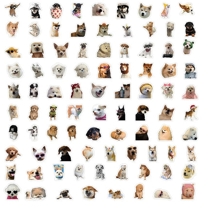 10/100/1000Pcs Funny Dog Stickers Cartoon Cute Decals Toy Guitar Phone Bicycle Laptop Notebook Luggage Car Graffiti Kids Sticker