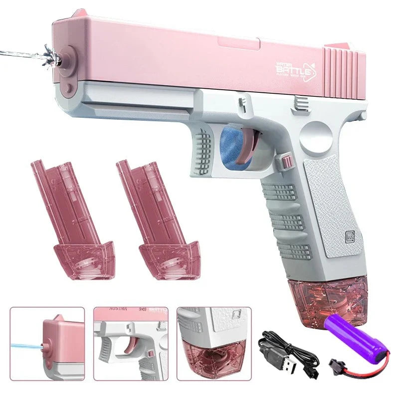 Kids Electric Water Gun Toys Summer Outdoor Beach Battle Game Full Automatic Induction Absorb Water Spray Guns for Children Gift
