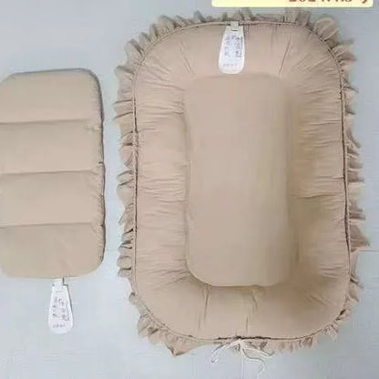 Wind Lace Cotton Baby Crib Mid Bed Baby Anti Startle Newborn Biomimetic Bed Portable Sleeping Bed