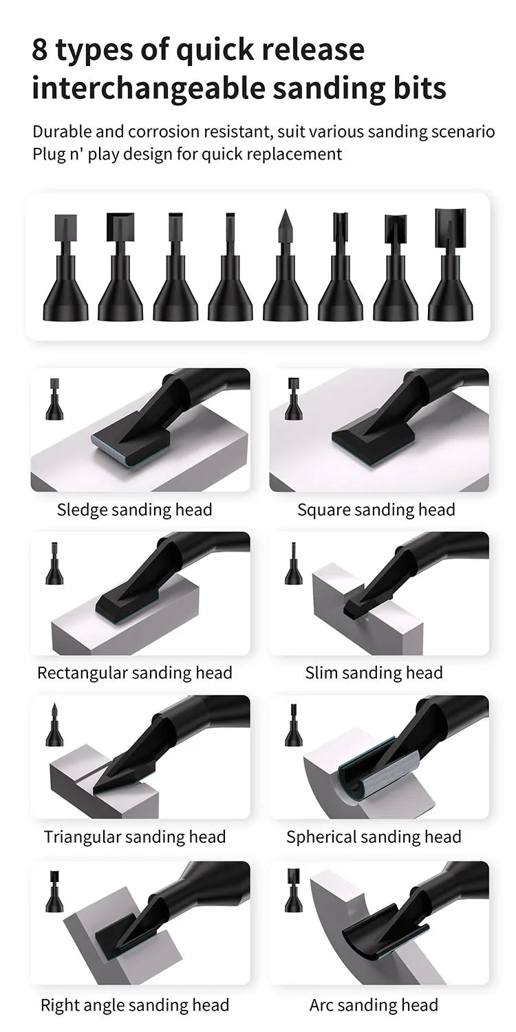 【DSPIAE ES-A PRO】Upgraded "Illusive Shadow" Reciprocating Electric Sander for Assembly Model Hobby Grinding Pen Craft Tool Kit