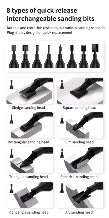 【DSPIAE ES-A PRO】Upgraded "Illusive Shadow" Reciprocating Electric Sander for Assembly Model Hobby Grinding Pen Craft Tool Kit