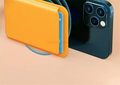 For Magsafe Magnetic Wireless Charging Case For iPhone 15 11 12 13 14 Pro MAX Mini XR XS 7 Plus Leather Wallet Card Holder Cover