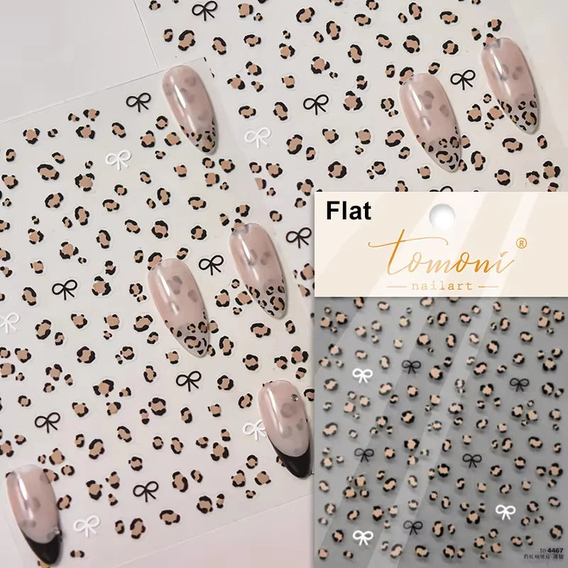 1pcs 5D Diamond Japanese White Lace Bow Nail Art Stickers Pearl Rhinestones Nail Decoration Adhesive Decals Slider DIY Accessory