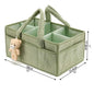 PANGDUBE Plush Diaper Stackers & Caddies Diaper Bag with Teddy Bear Caddy Organizer Nursery Baby Diaper Organizer Baby Nappy Bag