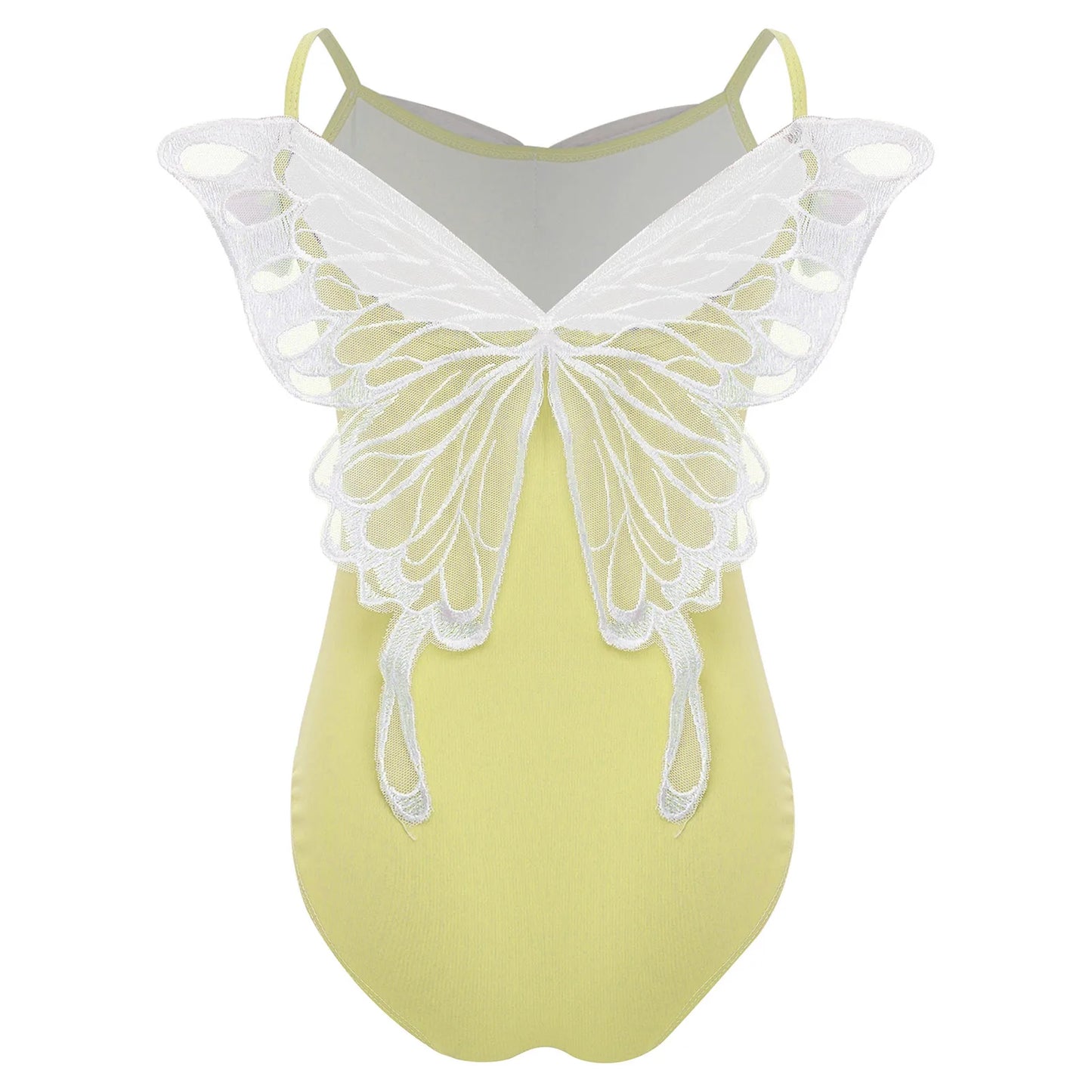 New Girls Ballet Leotards Kids Child Sleeveless Fairy Butterfly Wing Hollow Stitching Gymnastics Leotard Professional Stage Wear