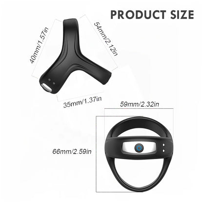 Vibrating Cock Ring for Men Silicone Penis Rings Intense Vibration Mens Vibrator Longer Harder Stronger Erection Adult Sex Toys