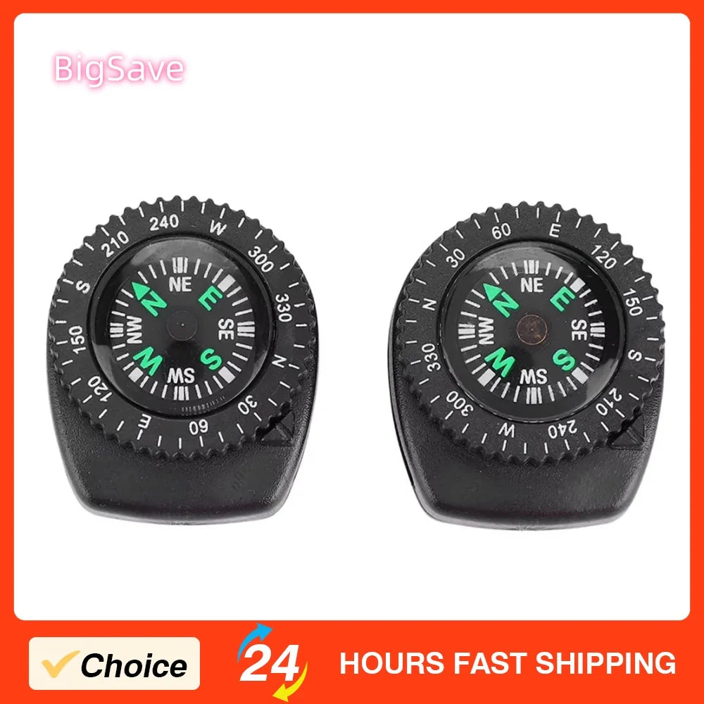 2pcs Compass for Watch Sliding Navigation Wristband Portable Beautiful Appearance Compasses Suitable for Outdoor Camping Boating
