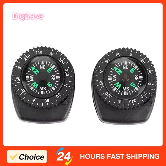 2pcs Compass for Watch Sliding Navigation Wristband Portable Beautiful Appearance Compasses Suitable for Outdoor Camping Boating