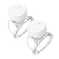 2pcs Wearable Breast Pum Hands Free Electric Breast Pump Silent Invisible Breast Pump 3 Modes 9 Levels of Suction 180ML Capacity