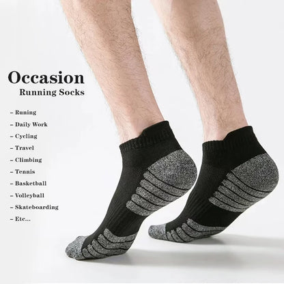 3 Pairs Professional Running Sports Fitness Ankle Socks Men's Towel Socks Outdoor Sports Short Socks Men And Women Socks GIFRS